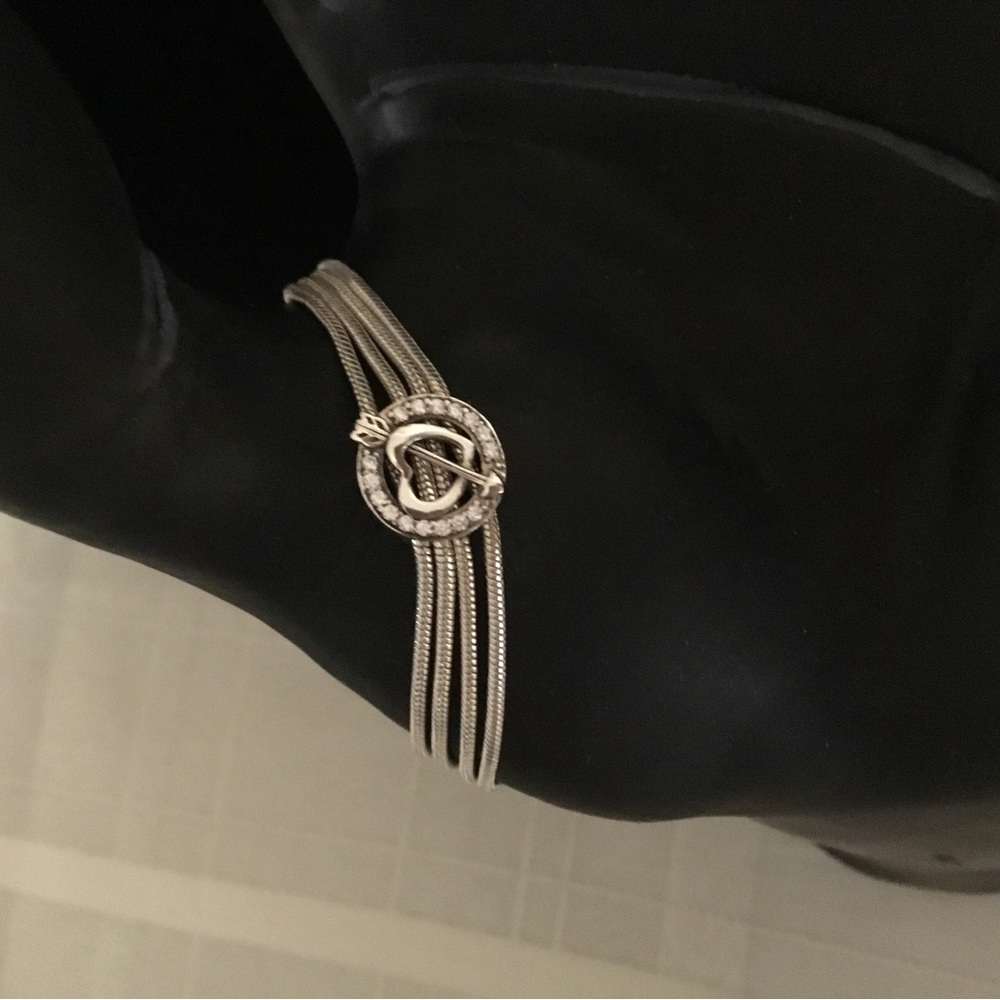 PANDORA RETIRED REFLEXIONS SNAKE CHARM BRACELET/RETIRED PANDORA HEART CLIP - Picture 2 of 10